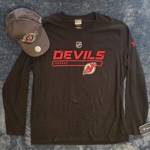 Fanatics Men's Black Devils Long Sleeve Shirt